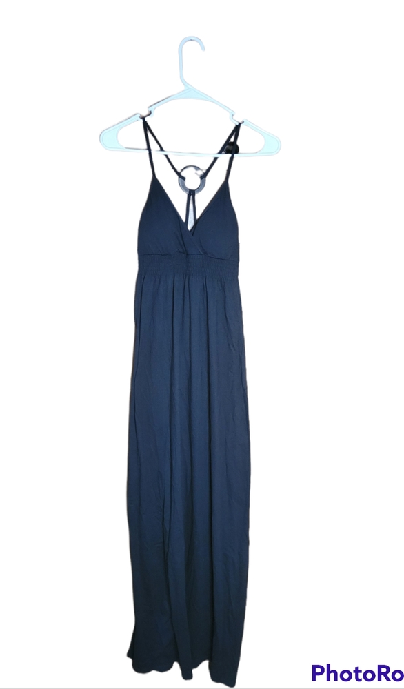 Energie large Juniors black summer festive maxi cross cross v neck dress Teen